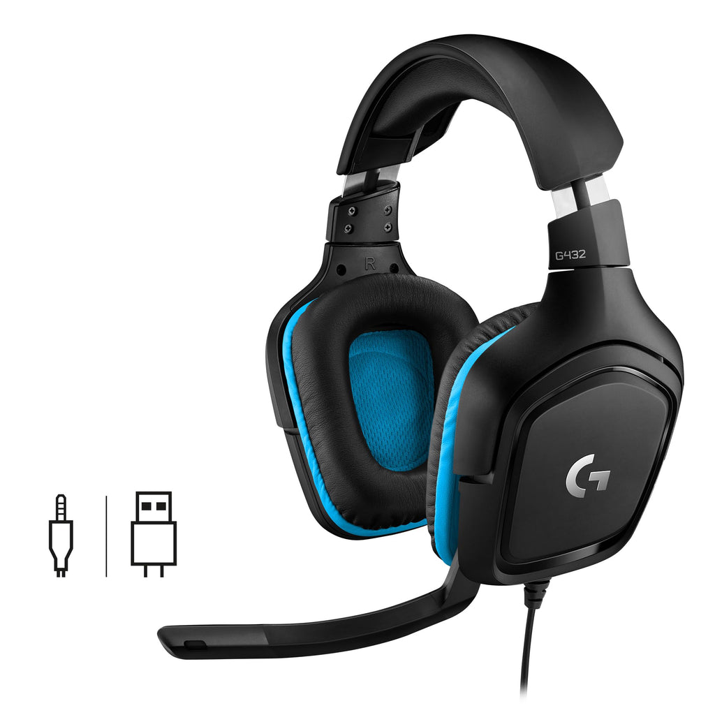 Logitech G432 — Audífonos Gaming 7.1 DTS Surround