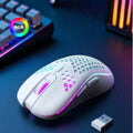 Mouse Gaming Inalámbrico Honeycomb RGB — Ultraliviano 2.4G