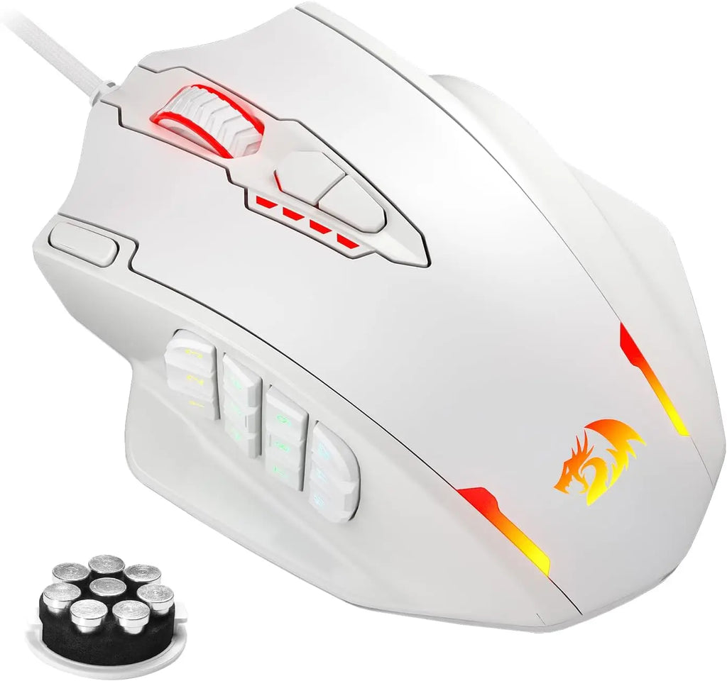 Redragon M908 — Mouse Gaming RGB 12400 DPI 18 Botones