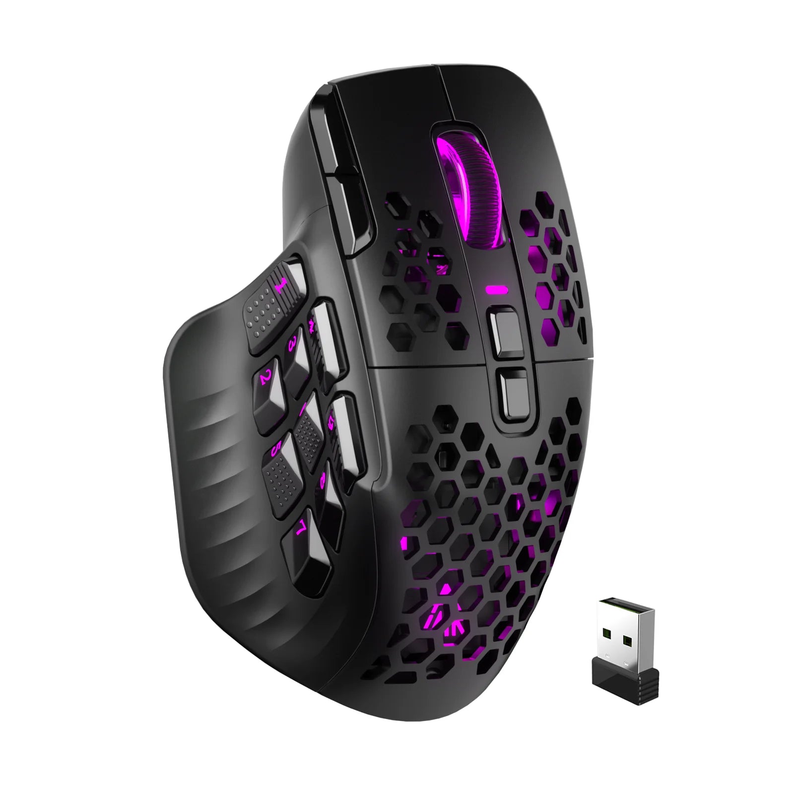 SOLAKAKA Pro — Mouse Gaming Inalámbrico 24000 DPI 16 Botones