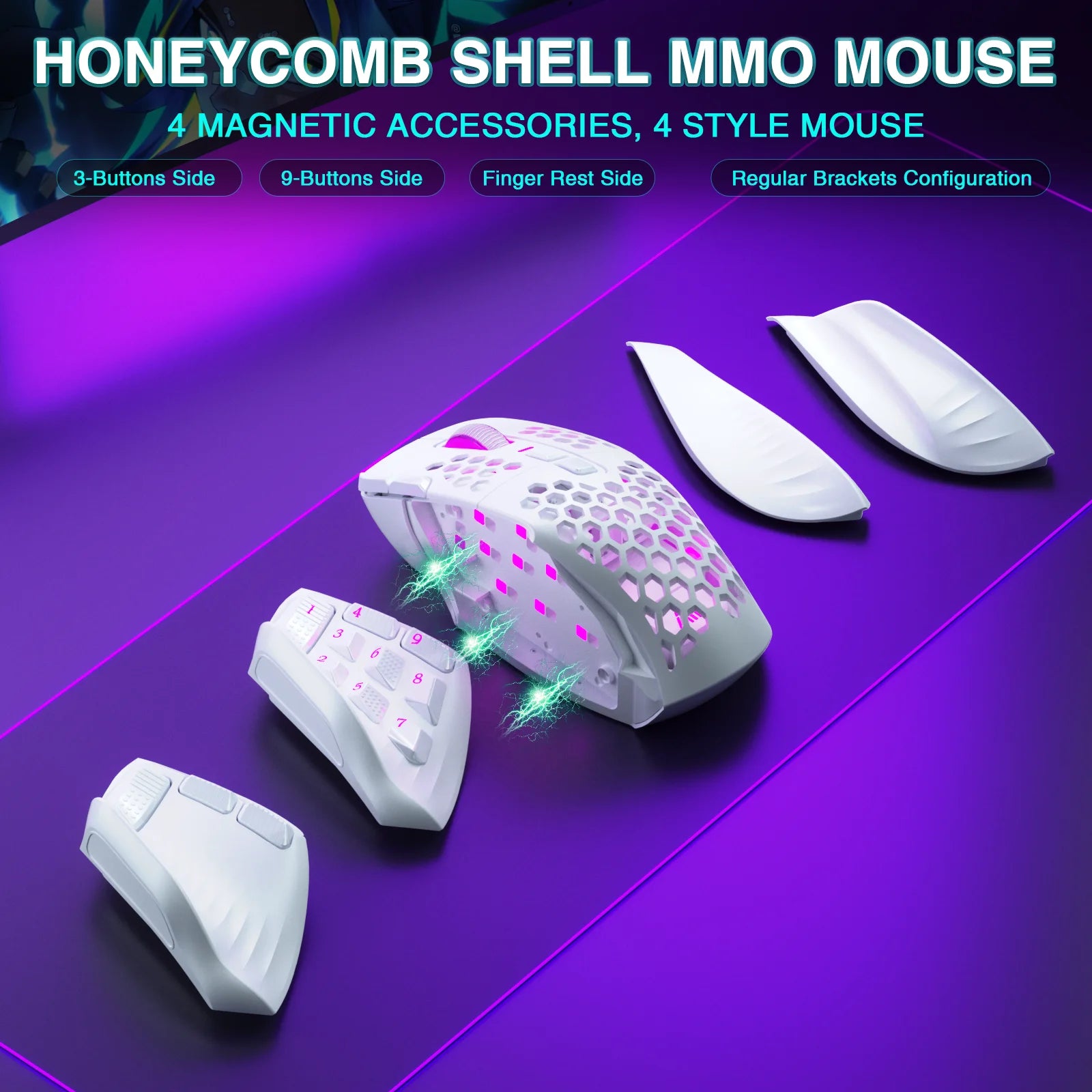SOLAKAKA Pro — Mouse Gaming Inalámbrico 24000 DPI 16 Botones