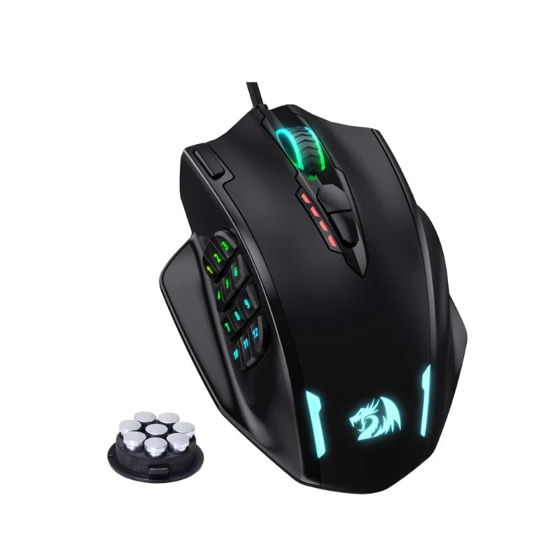 Redragon M908 — Mouse Gaming RGB 12400 DPI 18 Botones