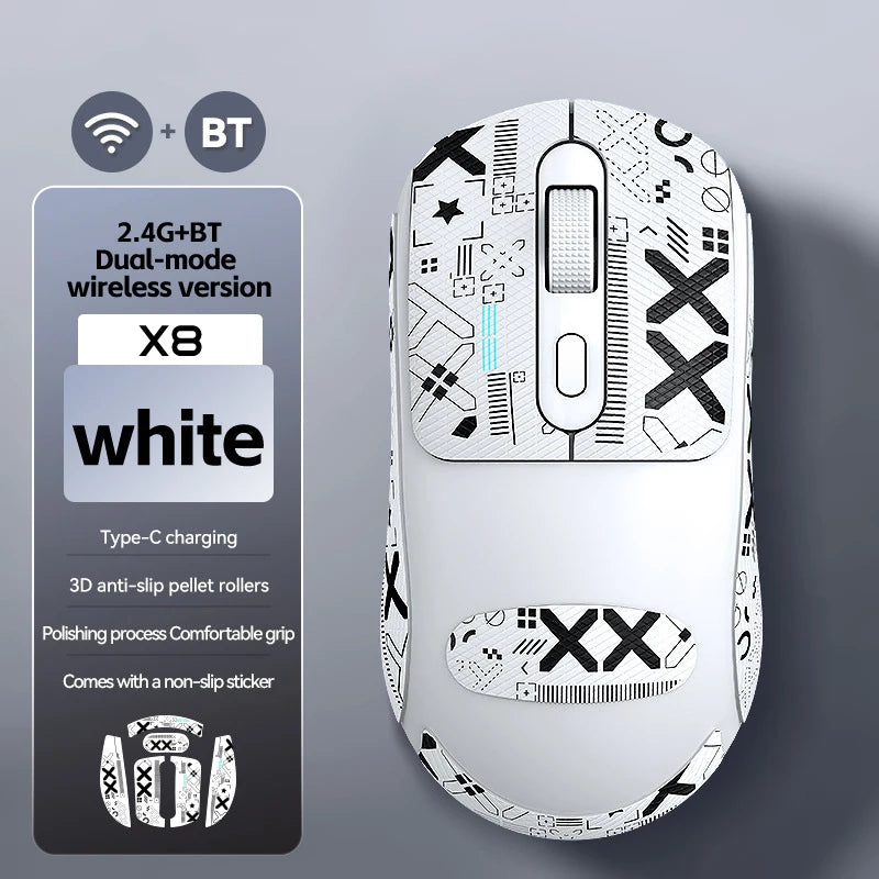 Warvank X8 — Mouse Gaming Inalámbrico Recargable USB-C